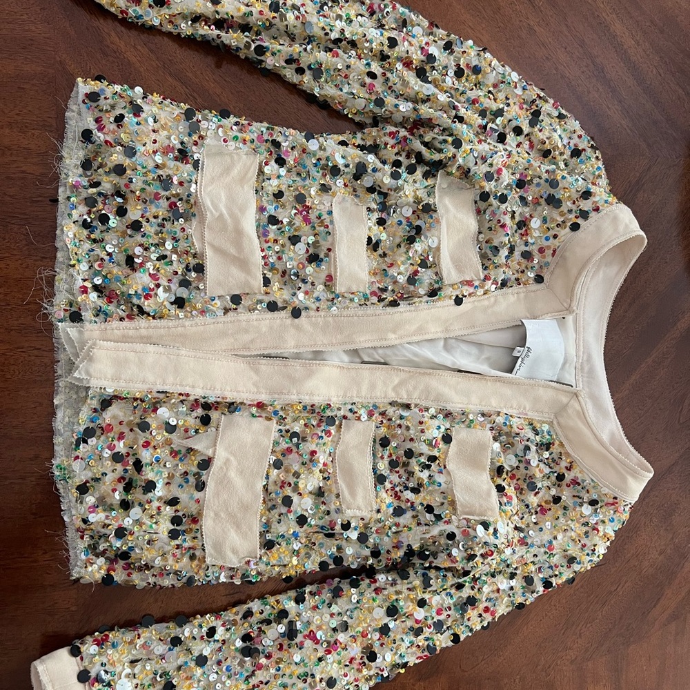 3.1 Phillip Lim Cream Sequin Embellished Jacket